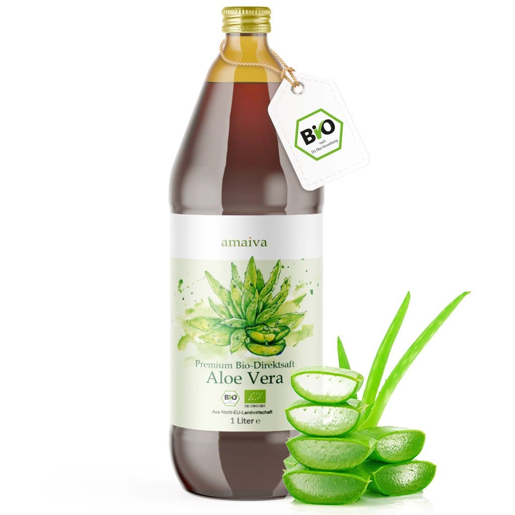 Bio Aloe Saft Liter) mit 1.200mg Aloverose von amaiva