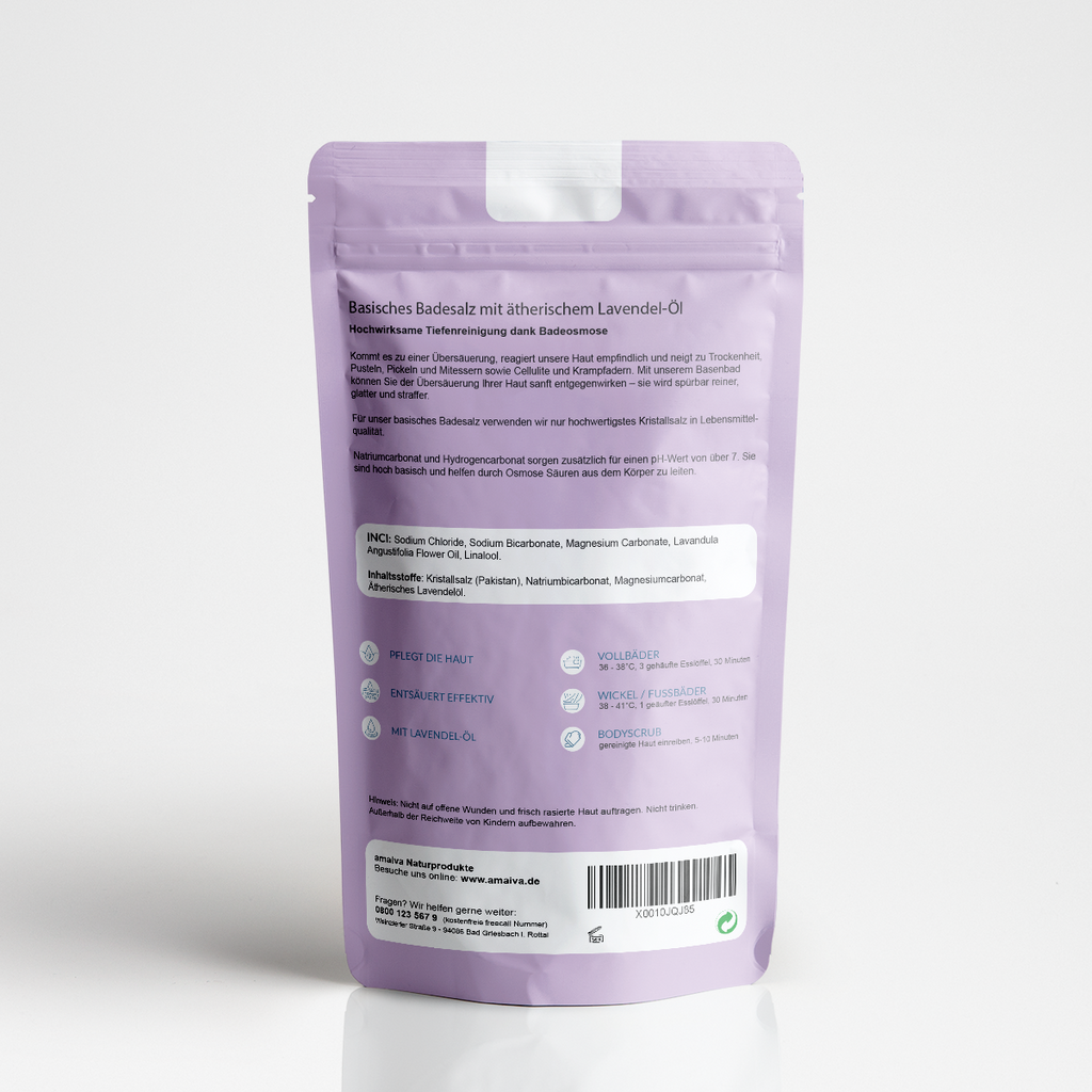 lavendel aufbewahren Basisches Badesalz "Lavendel"